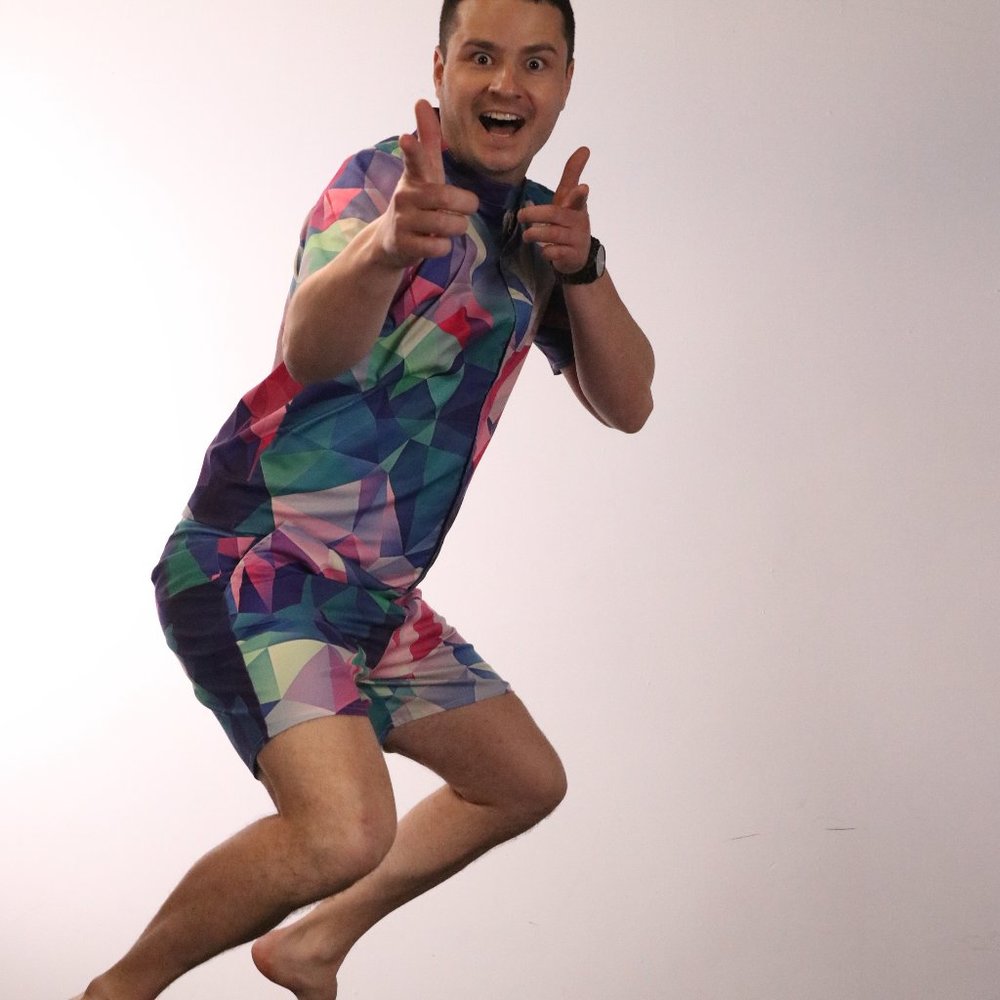 Multicolor Men's romper